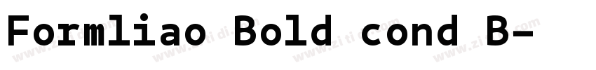 Formliao Bold cond B字体转换